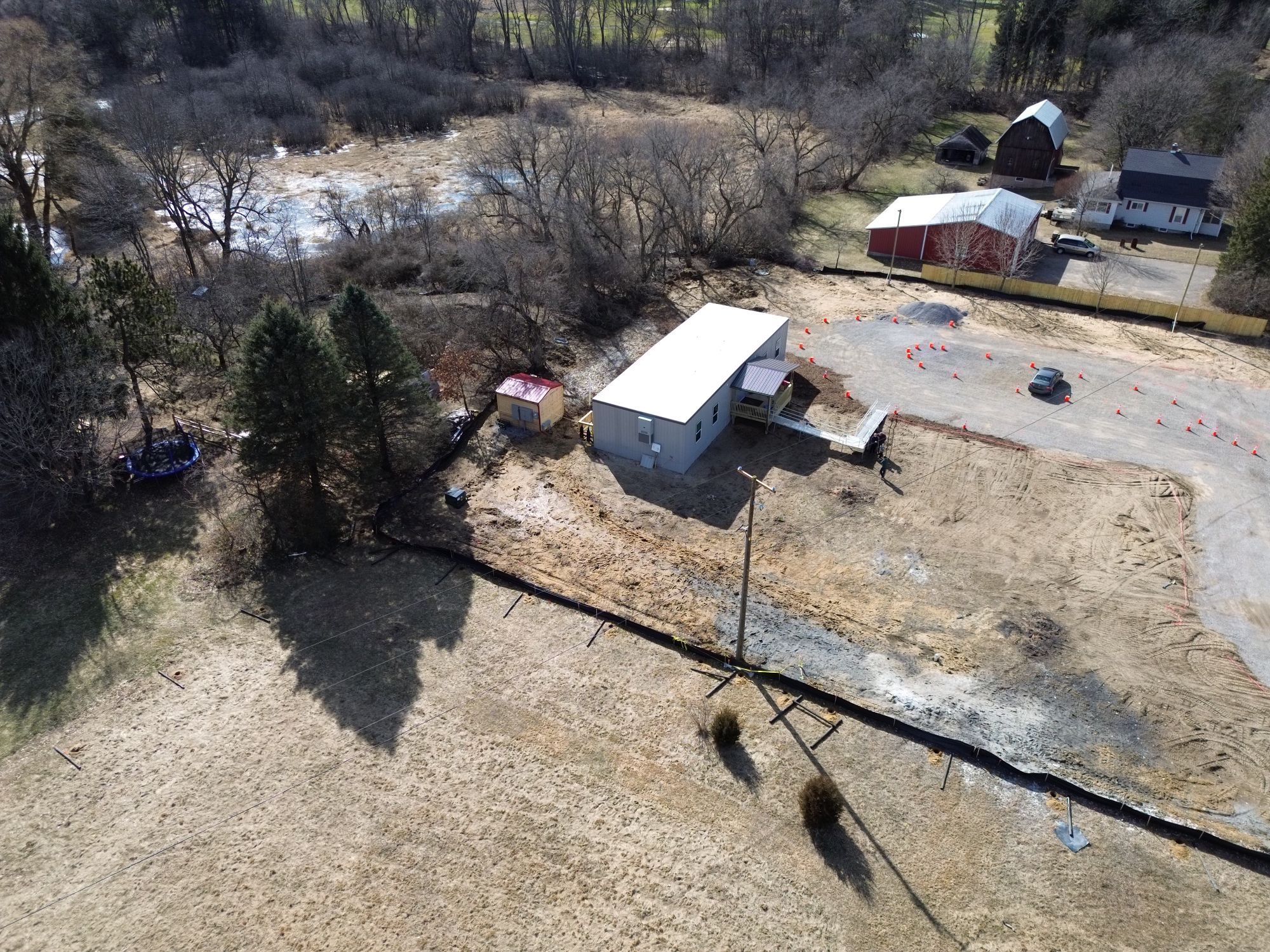 Recent overhead view of our campus